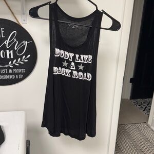 Sam Hunt Black Graphic Tank Top